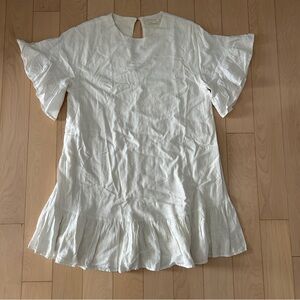 Urban Outfitters White Ruffle Mini Dress